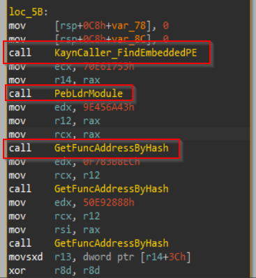 Figure 16: Code depicting KaynLdr