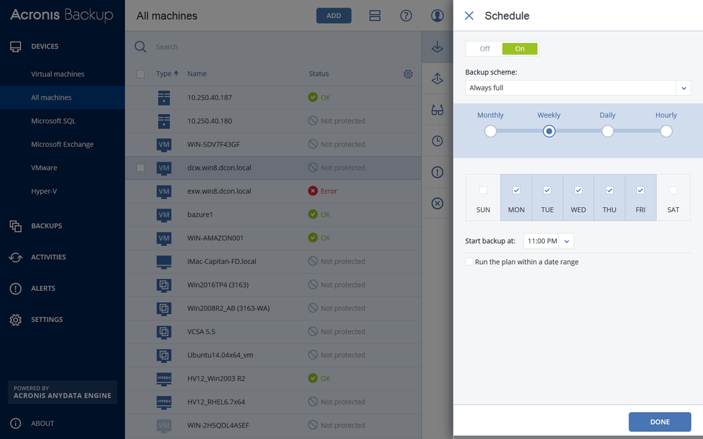 acronis true image 2014 not deleting old backups