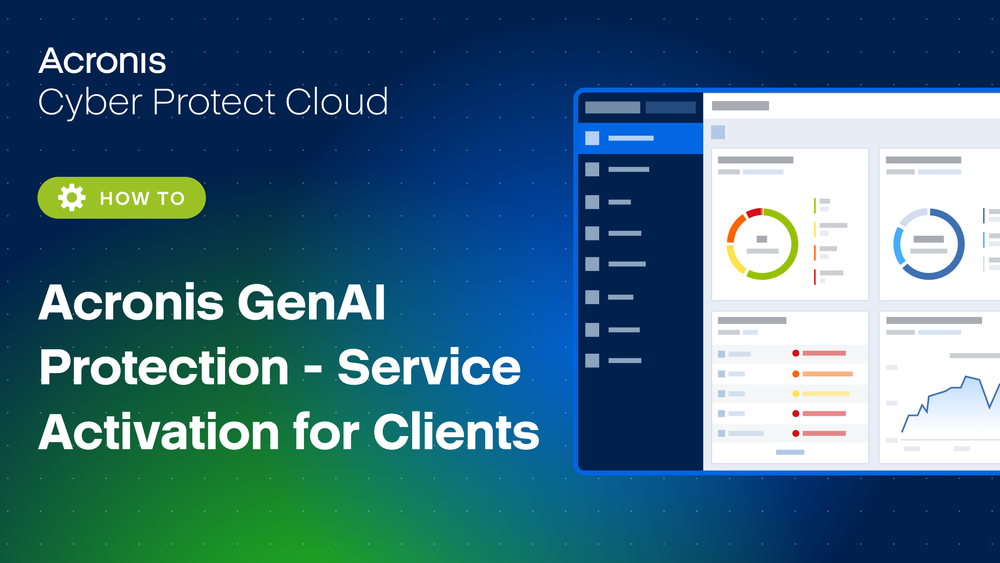 How to enable Acronis GenAI protection in the Acronis Management console.