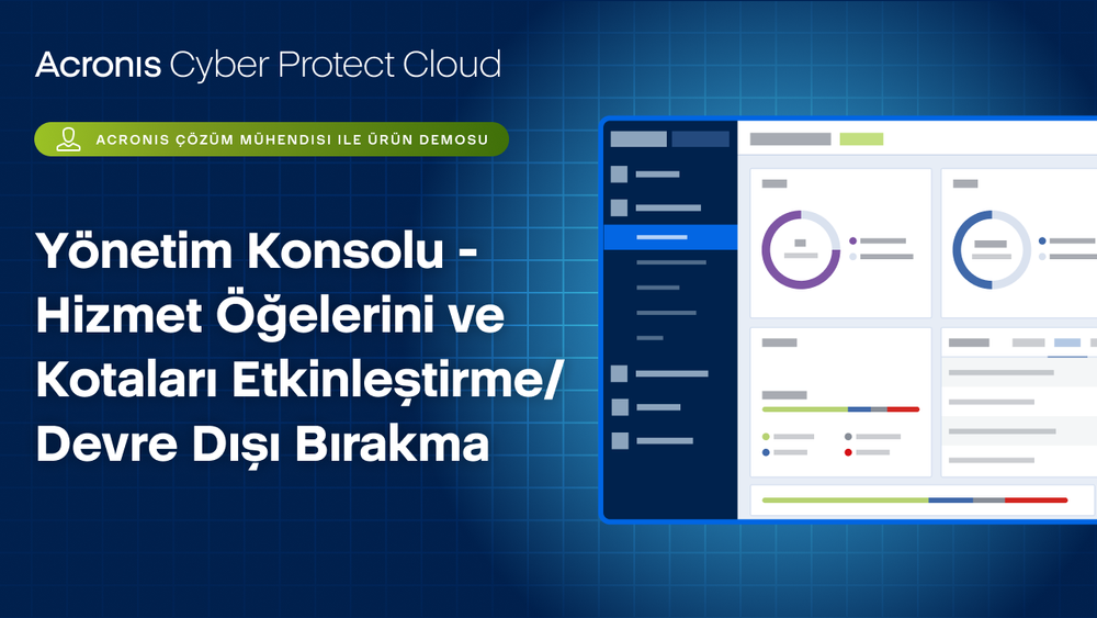 Yönetim Konsolu - Hizmet Öğelerini ve Kotaları Etkinleştirme/Devre Dışı Bırakma